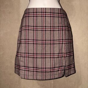 Red and Black Plaid Skirt